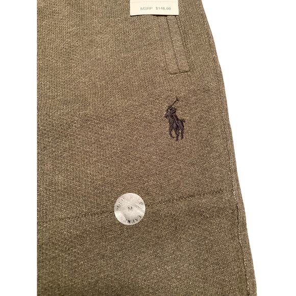Polo Ralph Lauren Expedition French Terry Joggers Olive Heather Sz M - Picture 3 of 4